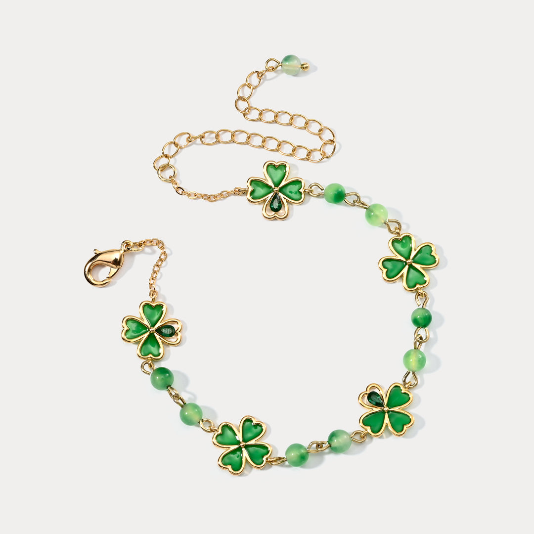 Four Leaf Clover Beads Bracelet