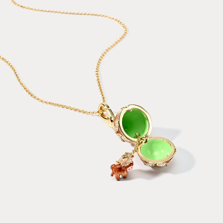 Highland Cow Locket Necklace