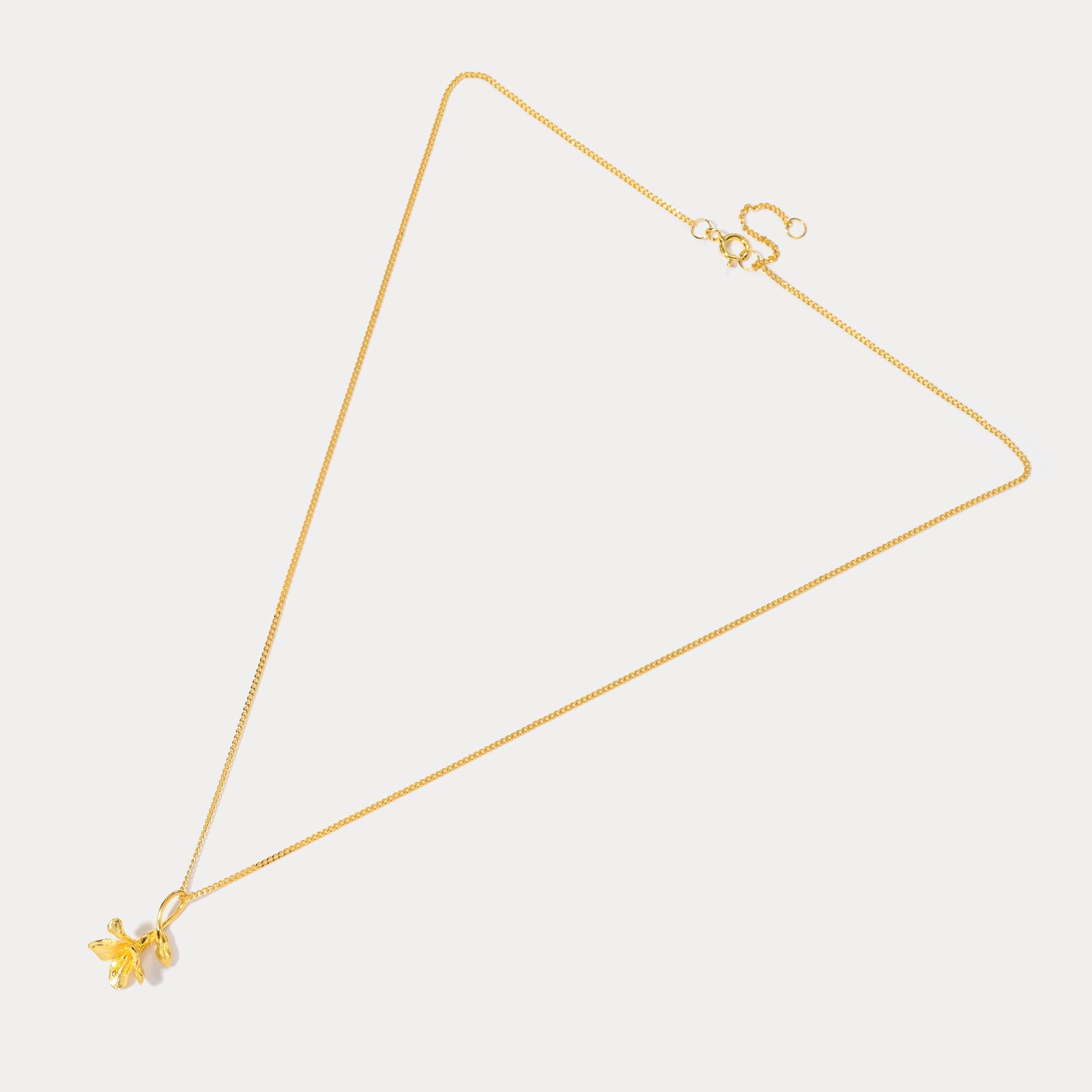 Selenichast Freesia Necklace, Flower Necklace, Sterling