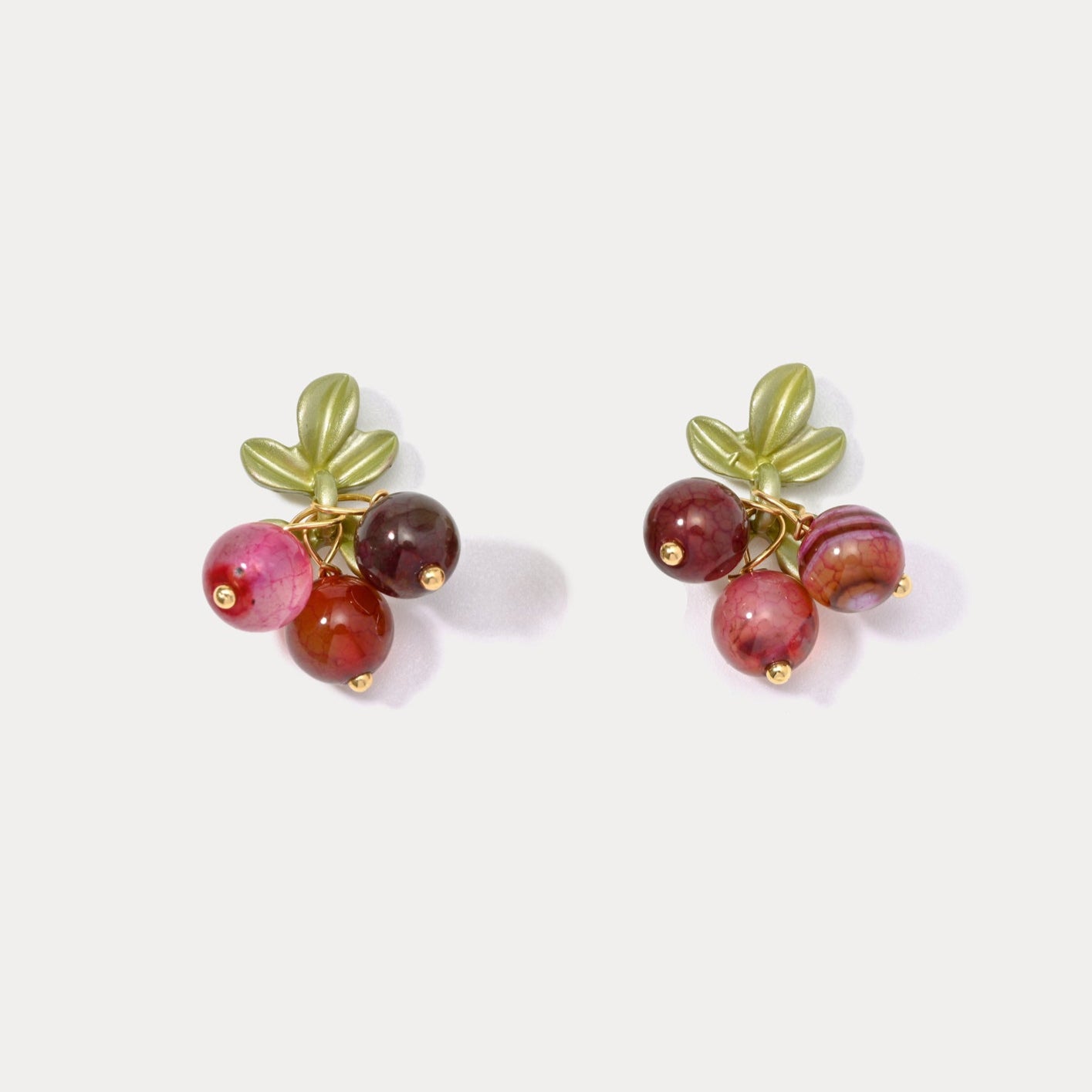 Cranberry Stud Earrings
