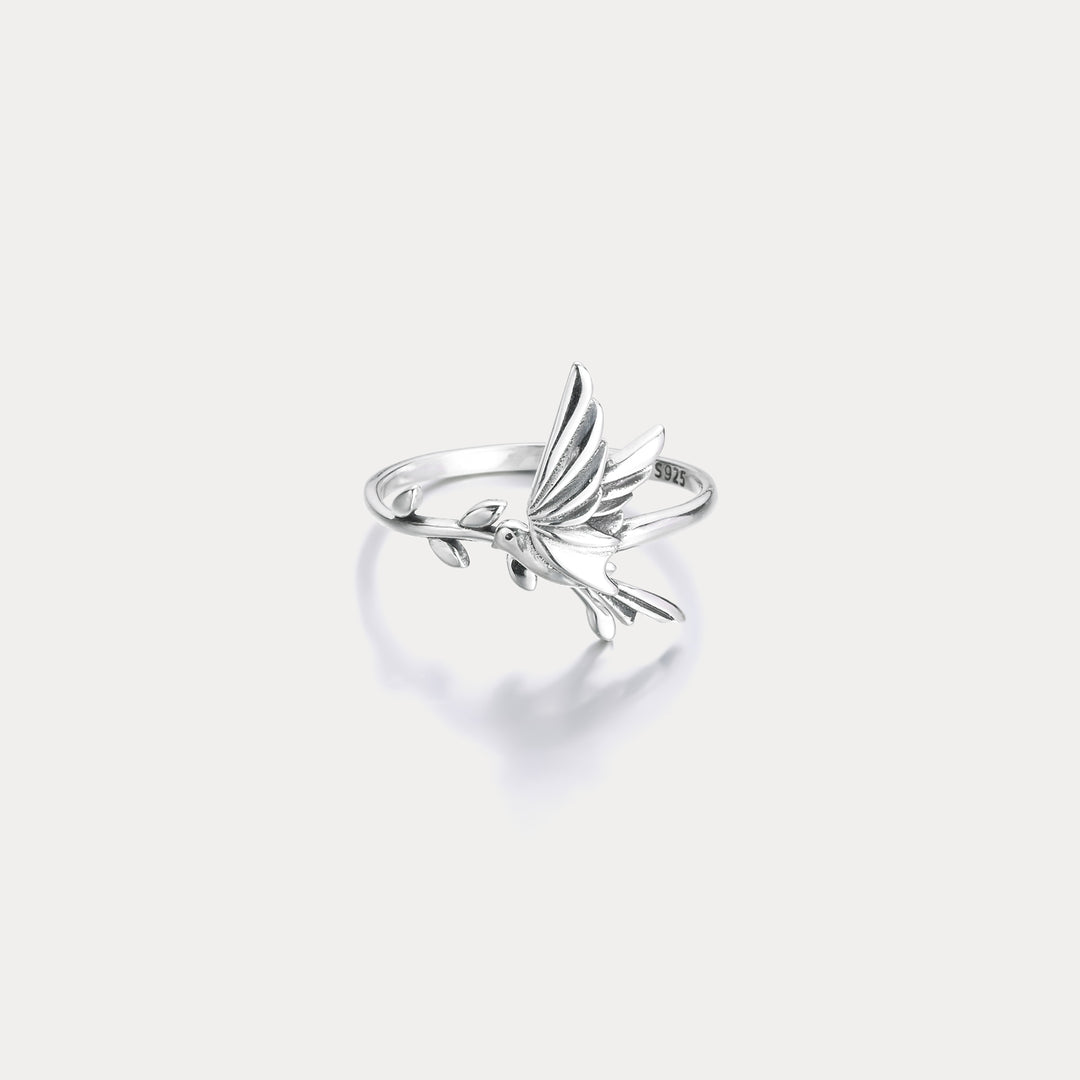 Selenichast Silver Bird Ring