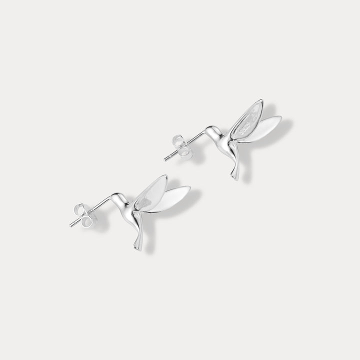 Selenichast Silver Hummingbird Earrings