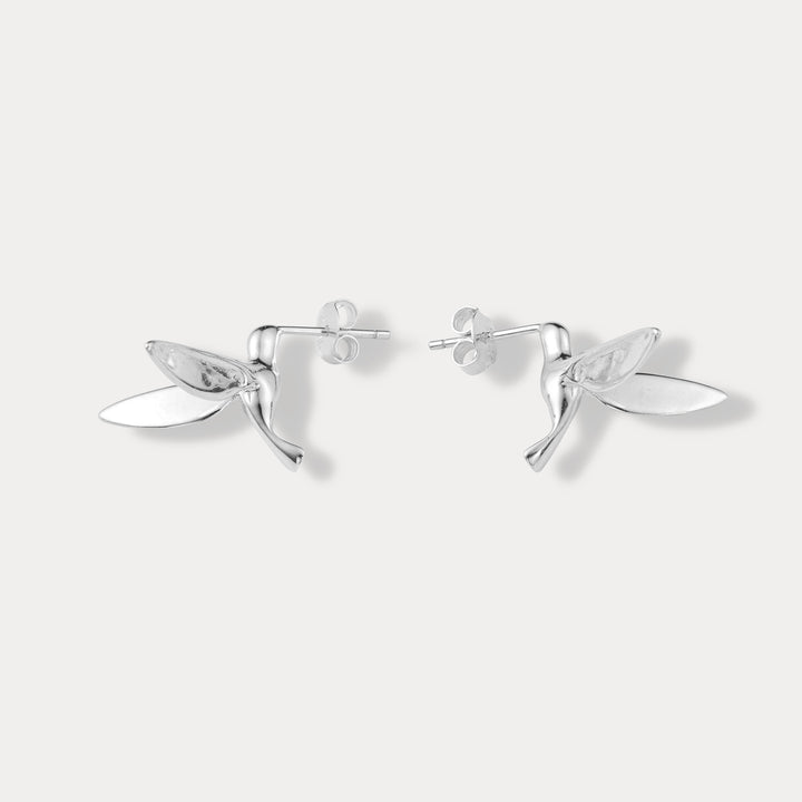 Selenichast Silver Hummingbird Earrings