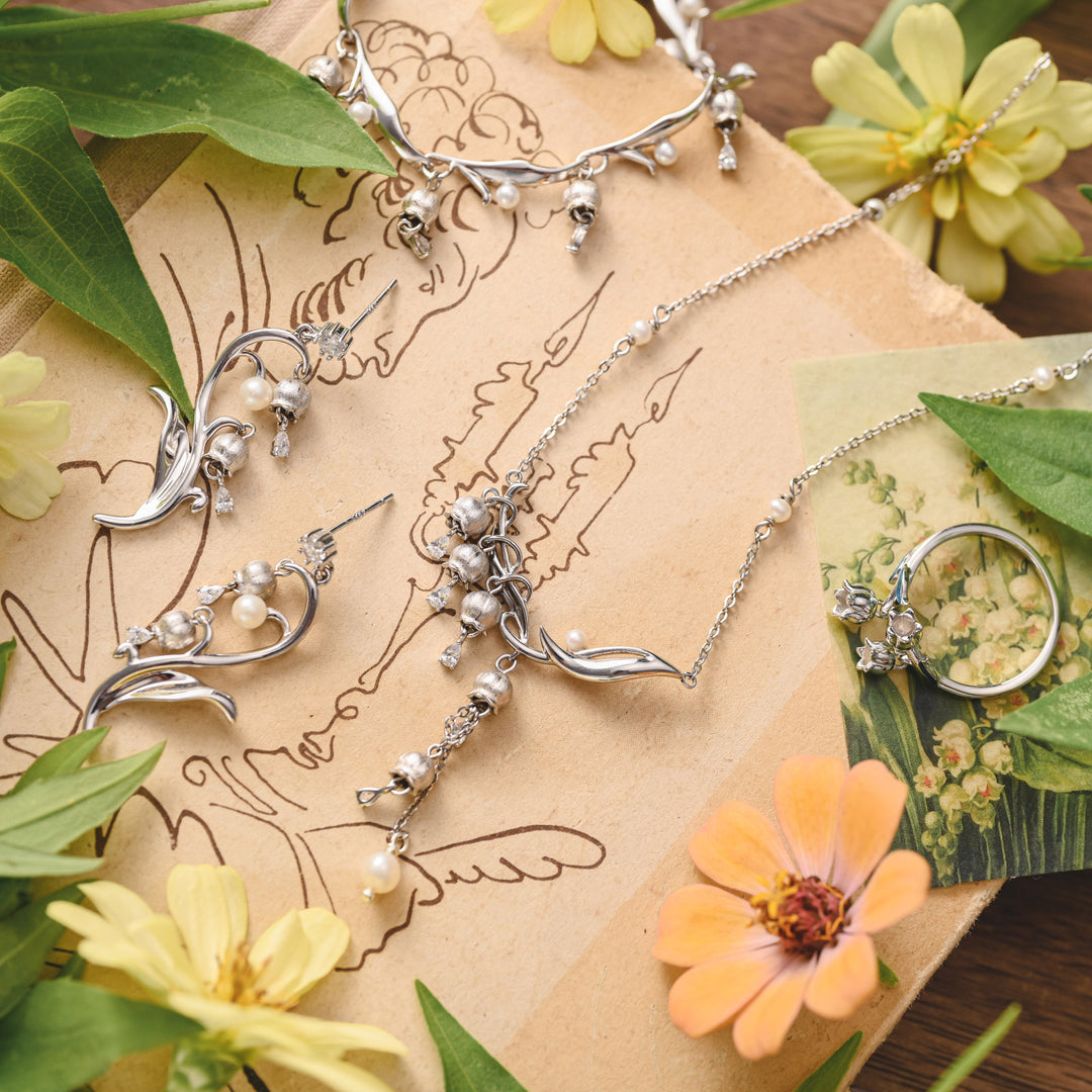 Silver Lily Of The Valley Necklace