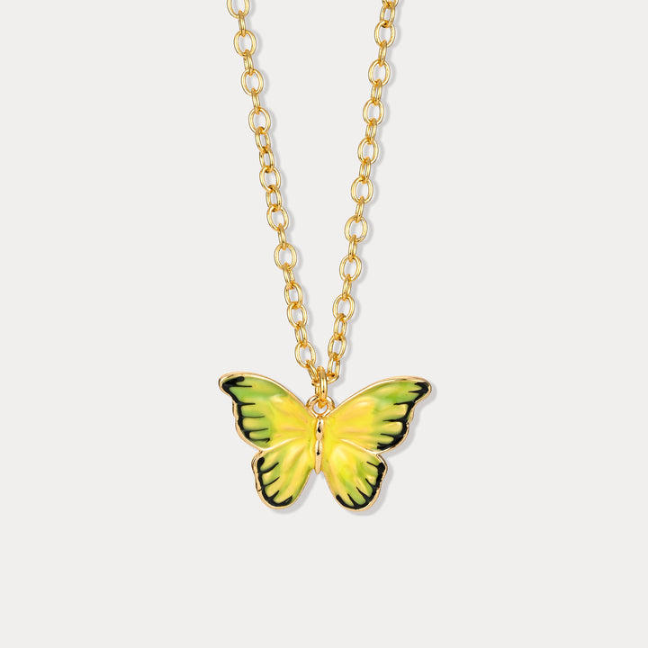 Yellow Butterfly Necklace