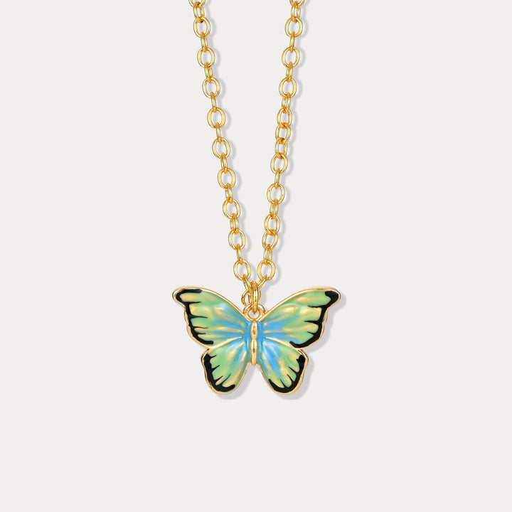 Green Butterfly Necklace