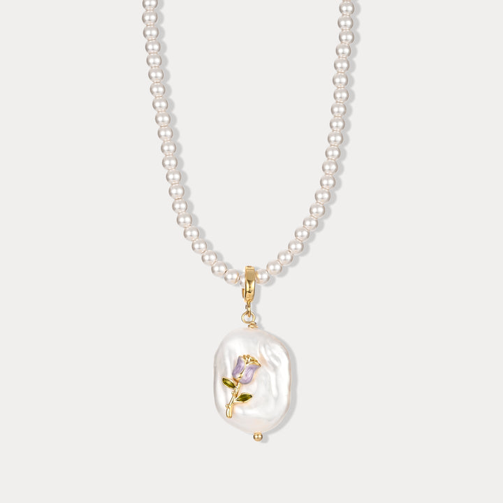 Pearl Rose Necklace