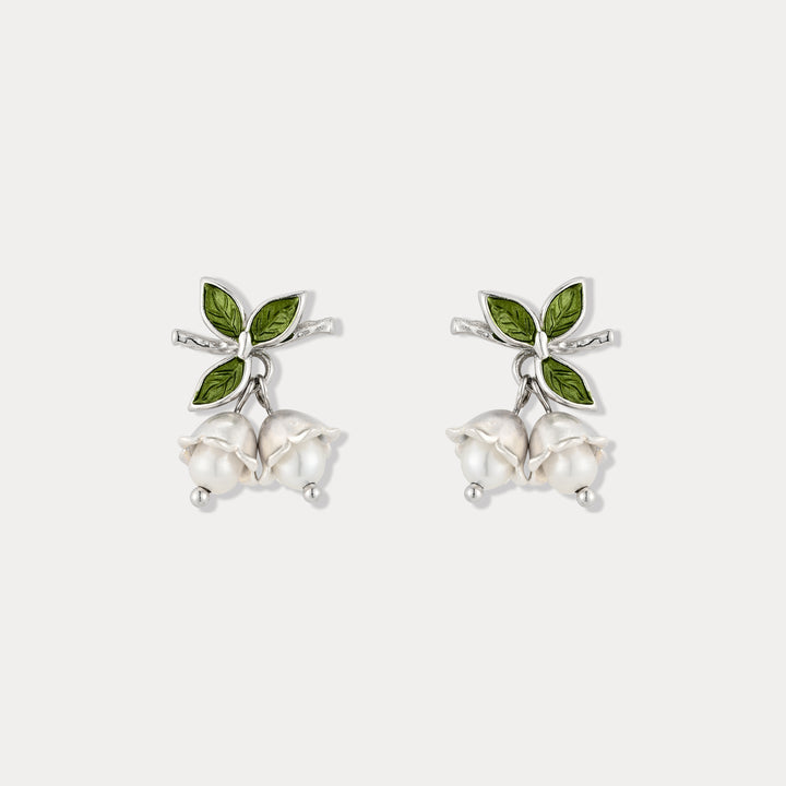 Selenichast Silver Lily Of The Valley Earrings