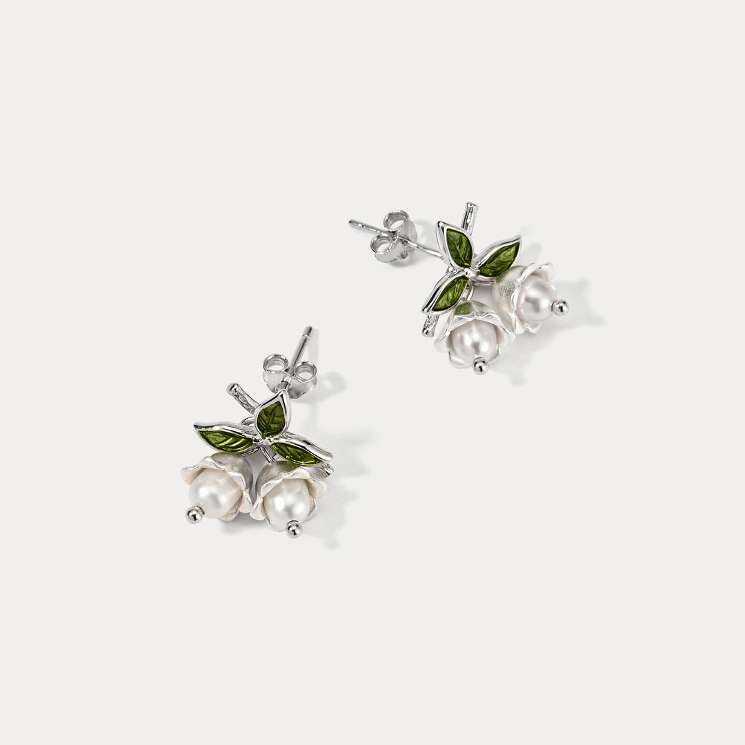 Selenichast Silver Lily Of The Valley Earrings