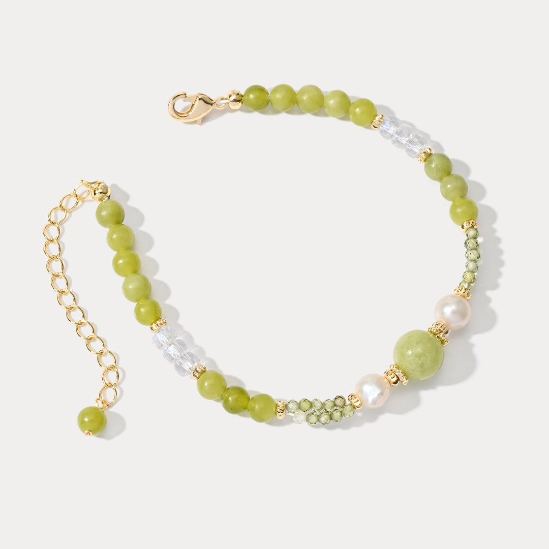 Green Grape Beaded Bracelet