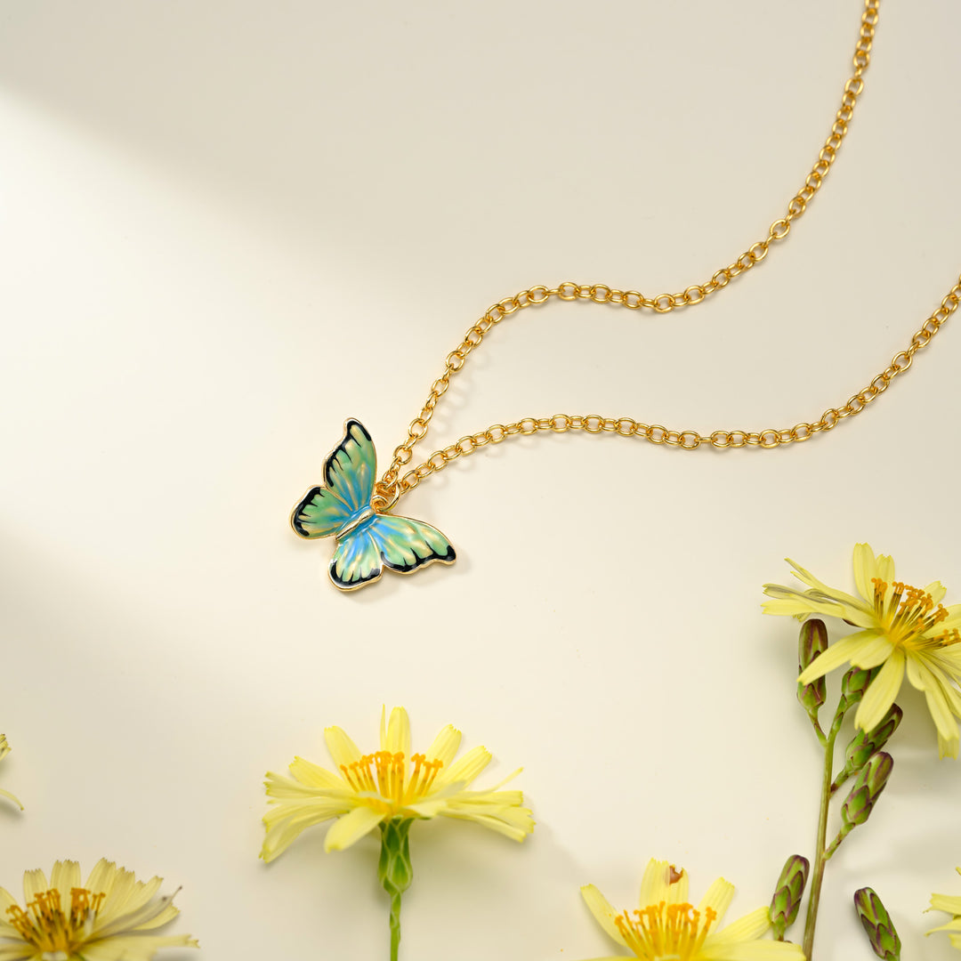 Green Butterfly Necklace