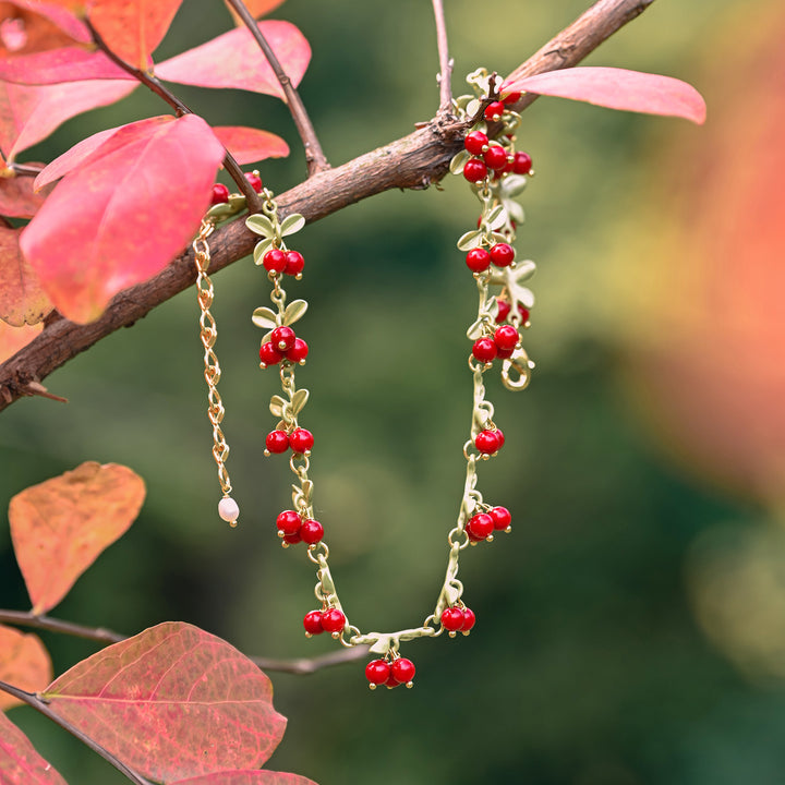 Collana di mirtilli rossi