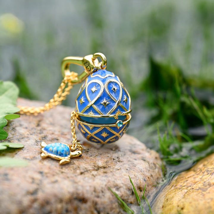 Turtle Egg Locket Necklace