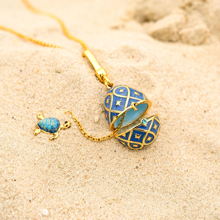 Turtle Egg Locket Necklace