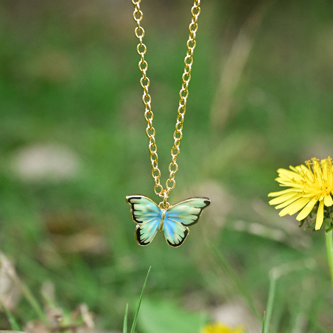 Green Butterfly Necklace