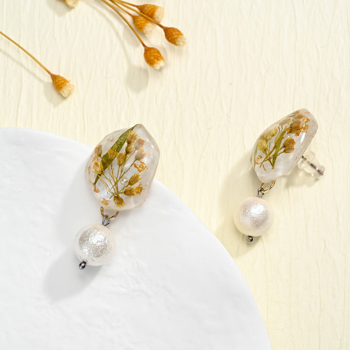 Czech Crystal Flower Earrings