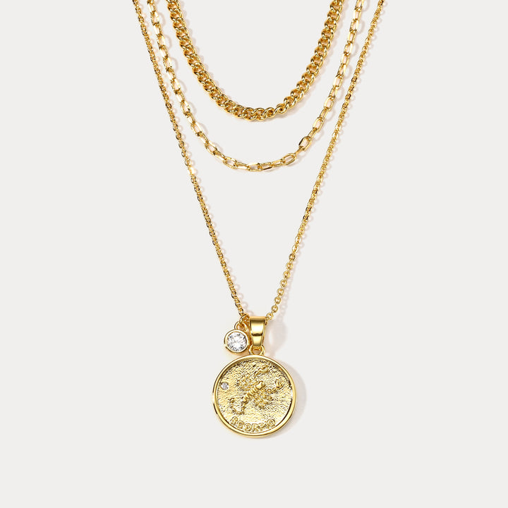 Selenichast Scorpio Zodiac Layered Necklace