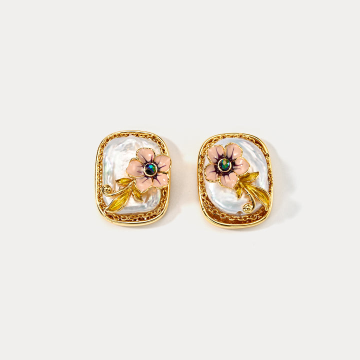 Flower Pearl Earrings