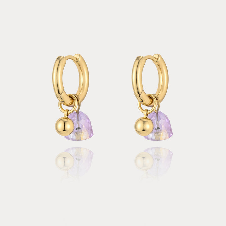 Amethyst Huggie Earrings