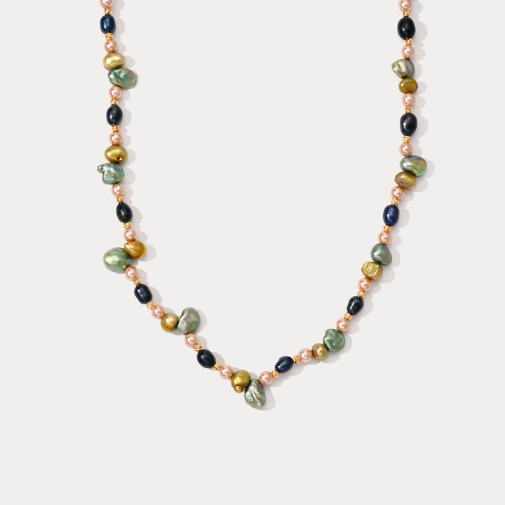 Boho Colorful Pearl Beaded Necklace