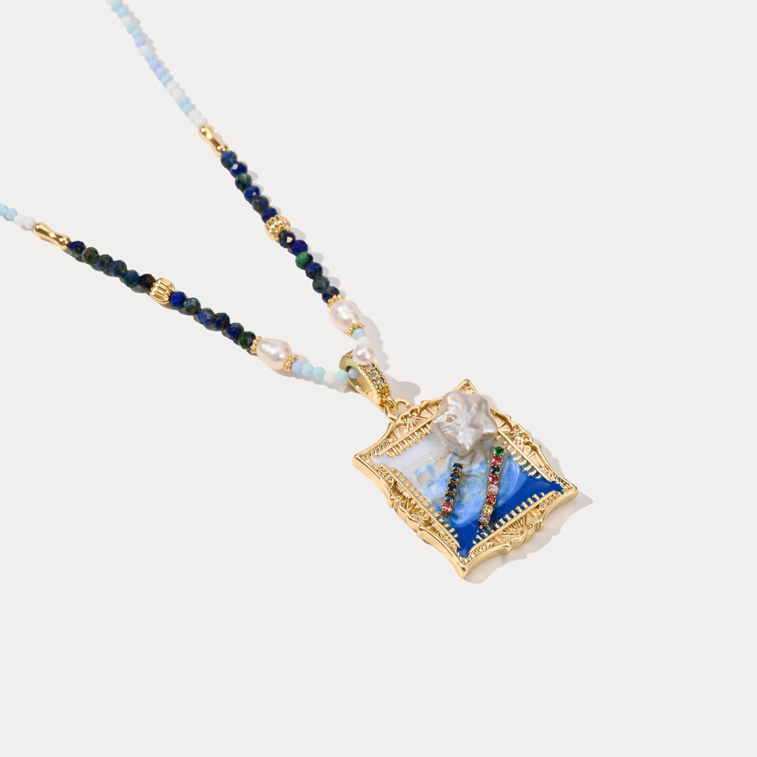 Selenichast Ocean Portrait Pendant Necklace