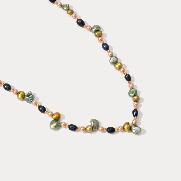 Boho Colorful Pearl Beaded Necklace