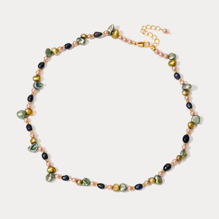 Boho Colorful Pearl Beaded Necklace