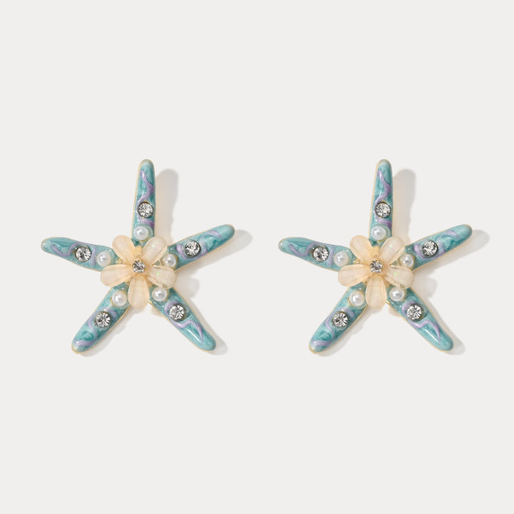 Ocean Starfish Flower Earrings