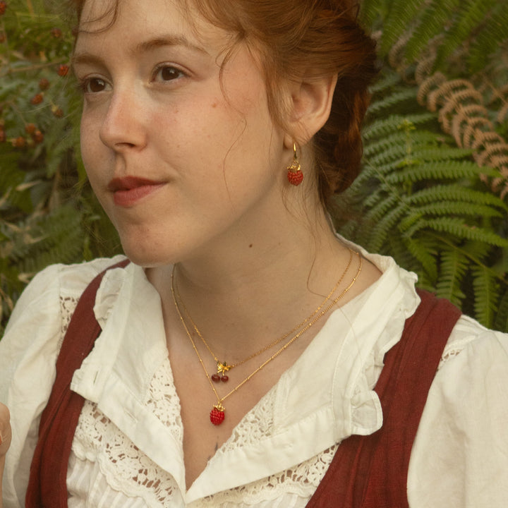 Raspberry Earrings