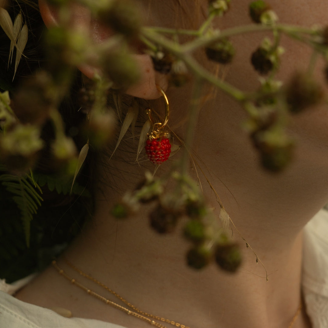 Raspberry Earrings