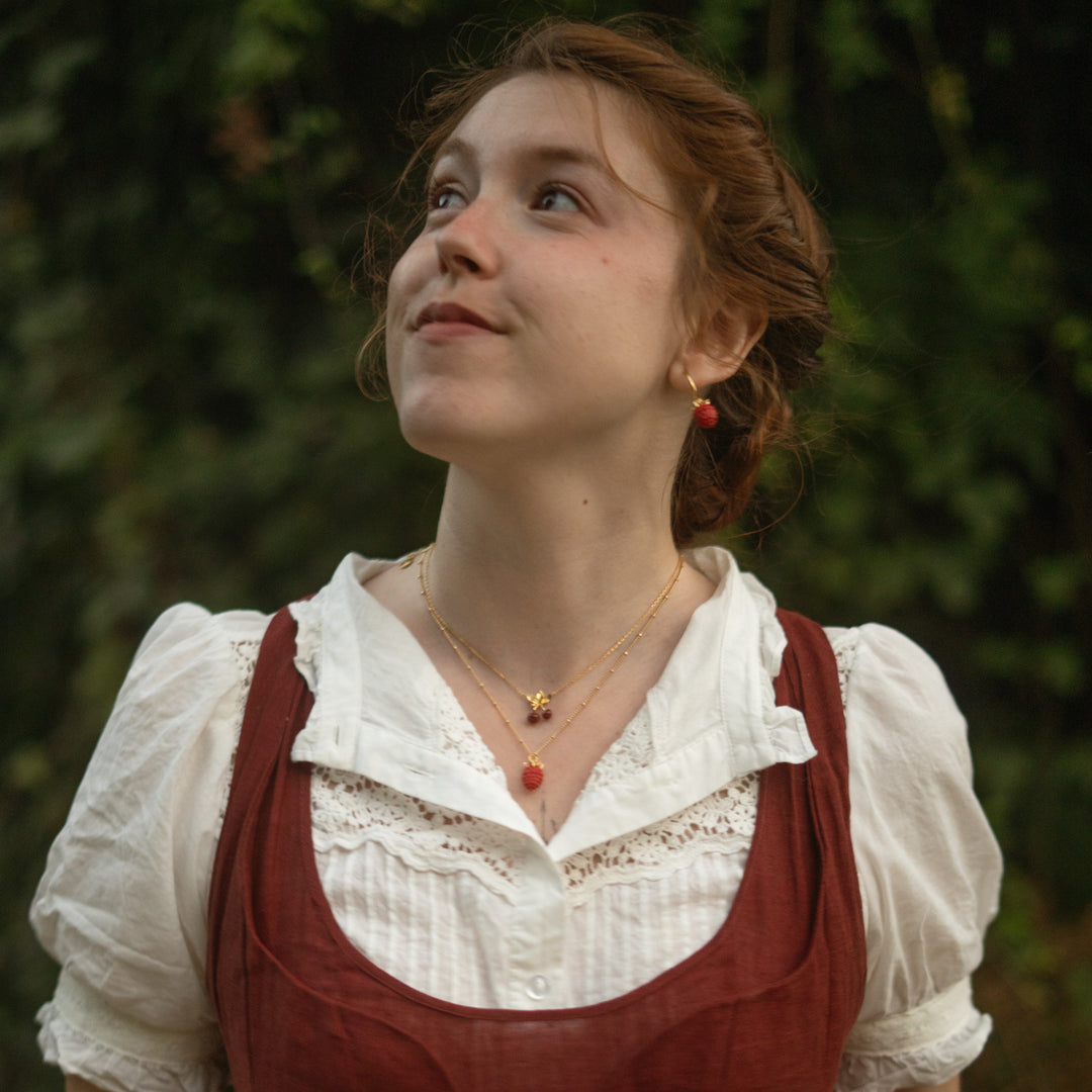 Raspberry Earrings