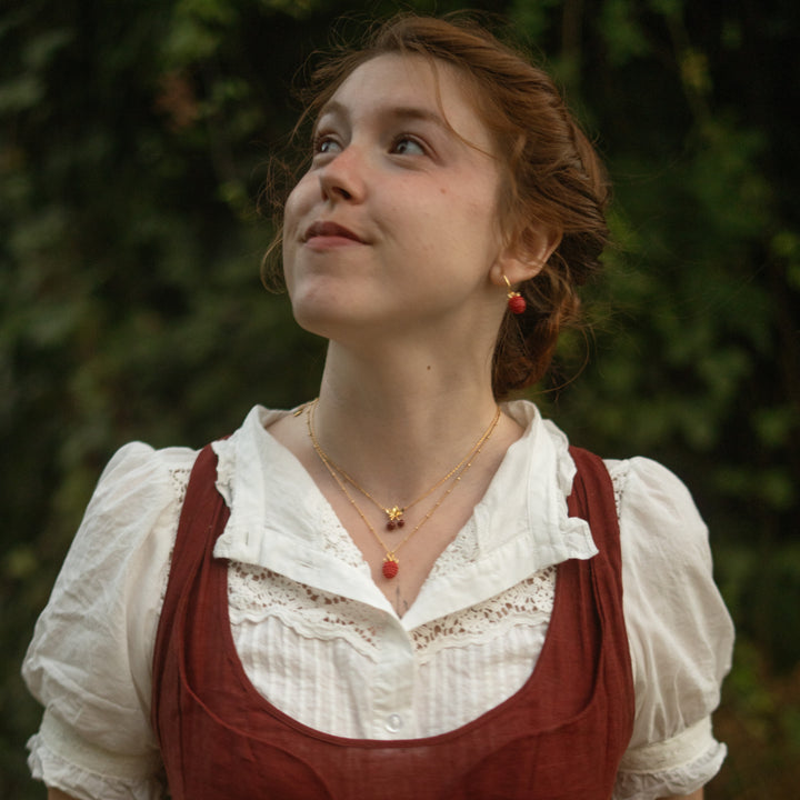 Raspberry Earrings