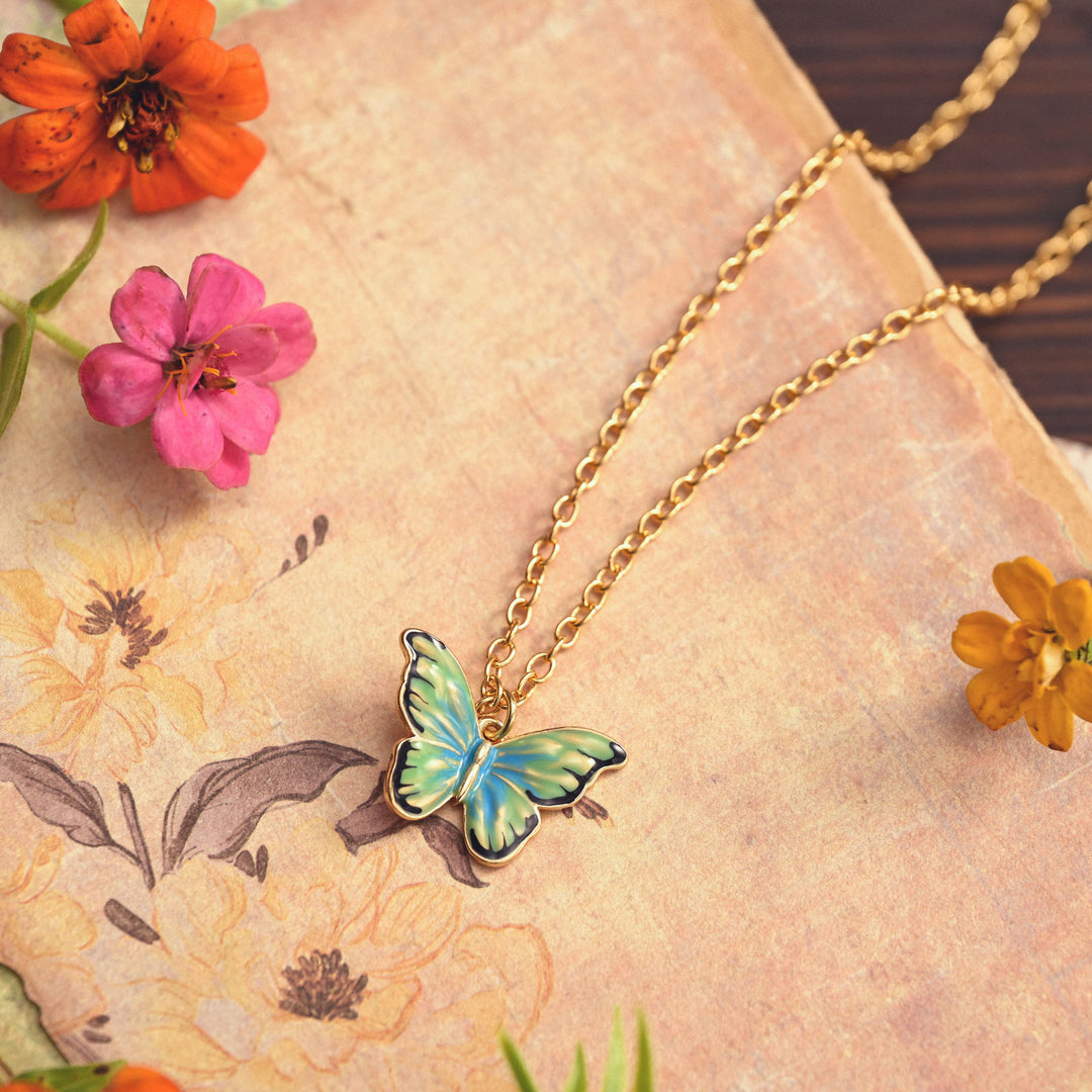 Green Butterfly Necklace