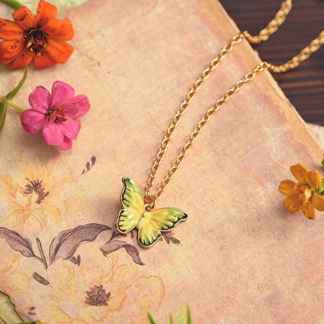 Yellow Butterfly Necklace