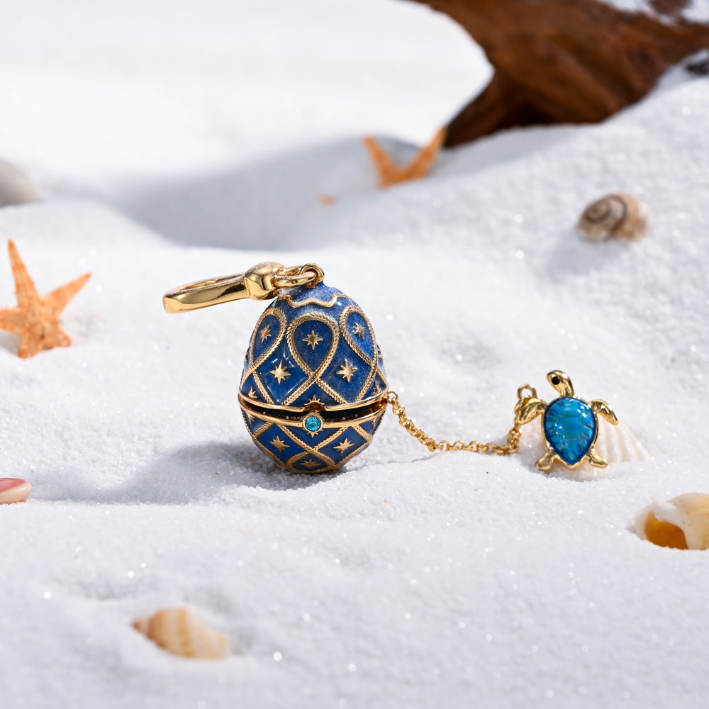 Exquisite Turtle Egg Locket Necklace