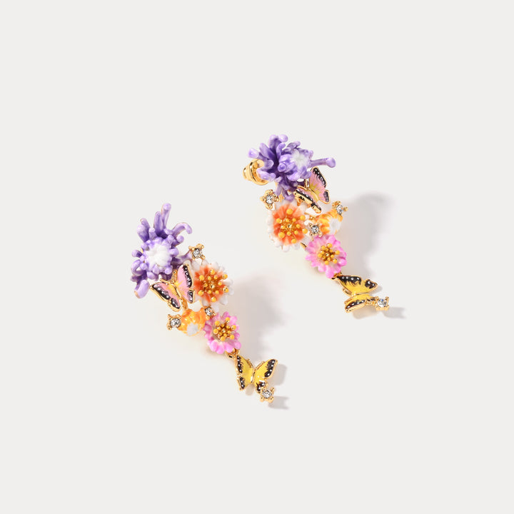 Selenichast Daisy Butterfly Earrings