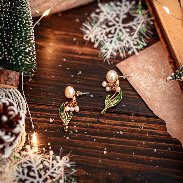Lily of The Valley Earrings with Pearl