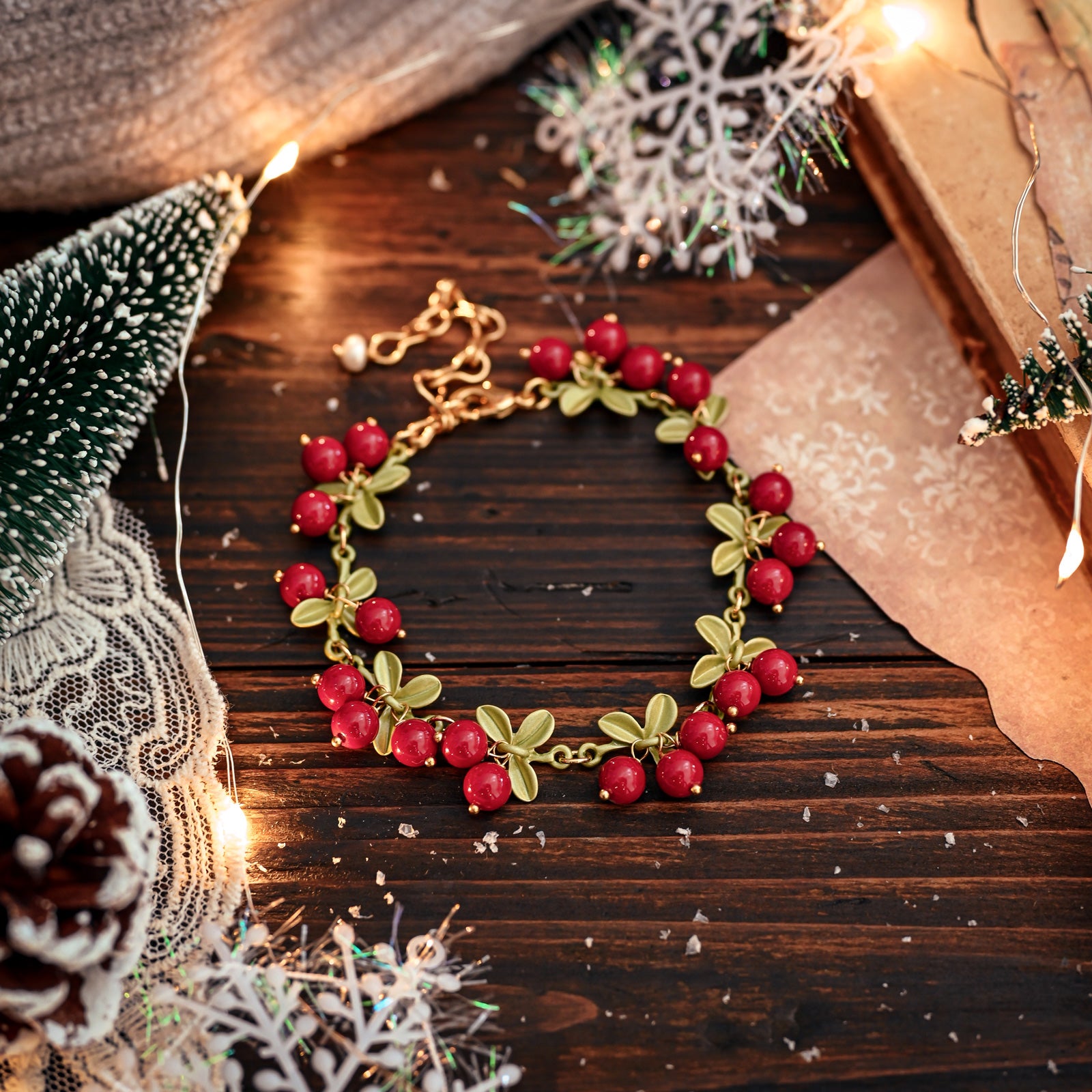Cranberry Bracelet Gift for Her
