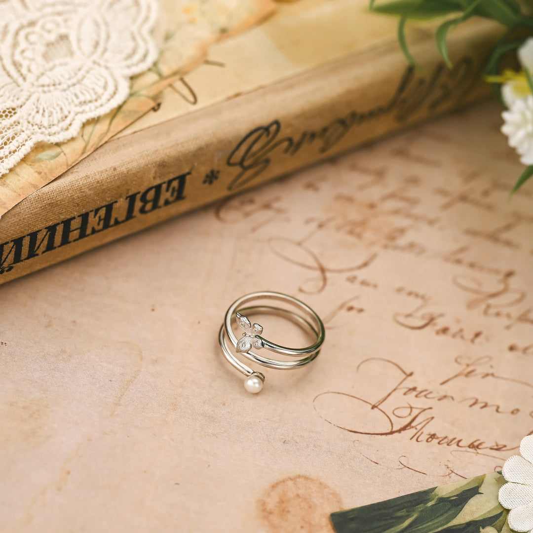 Pearl Butterfly Ring