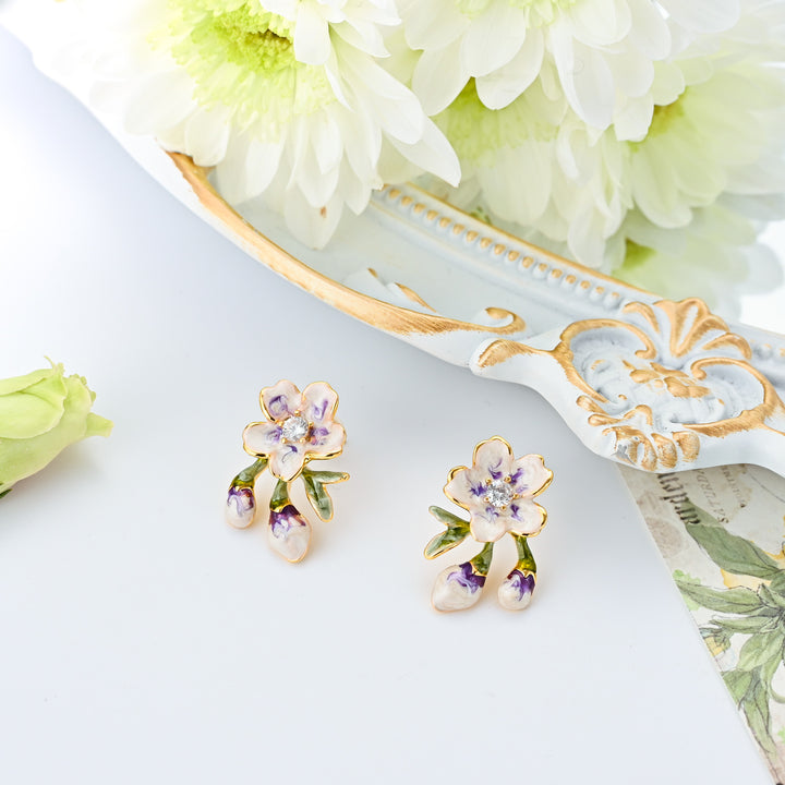 Oil Painting Flower Earrings
