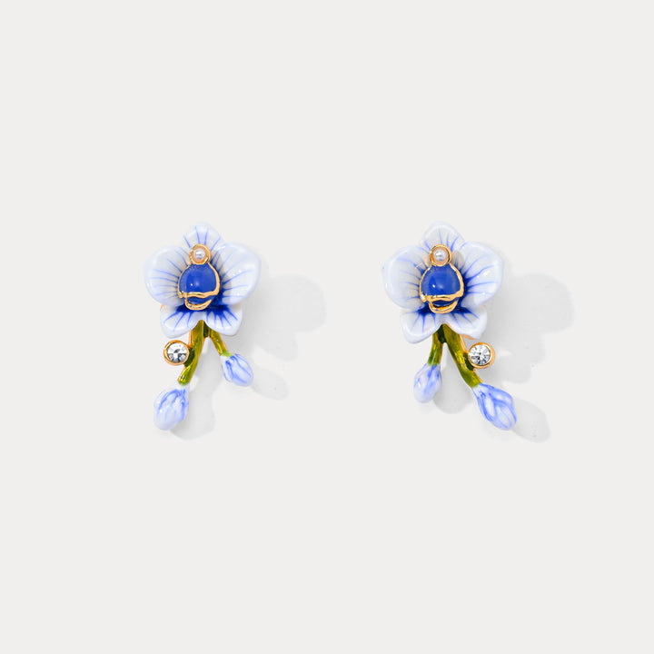 Selenichast Blue Orchid Earrings