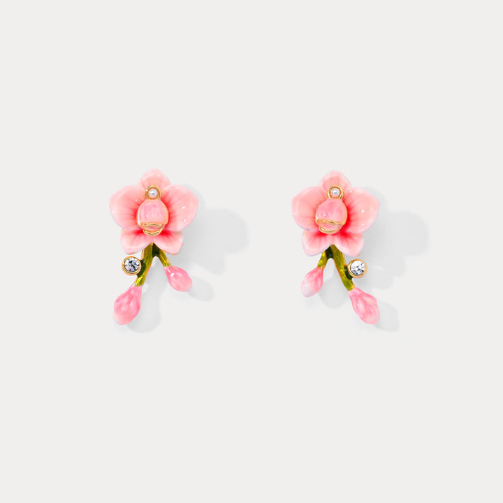 Selenichast Pink Orchid Earrings