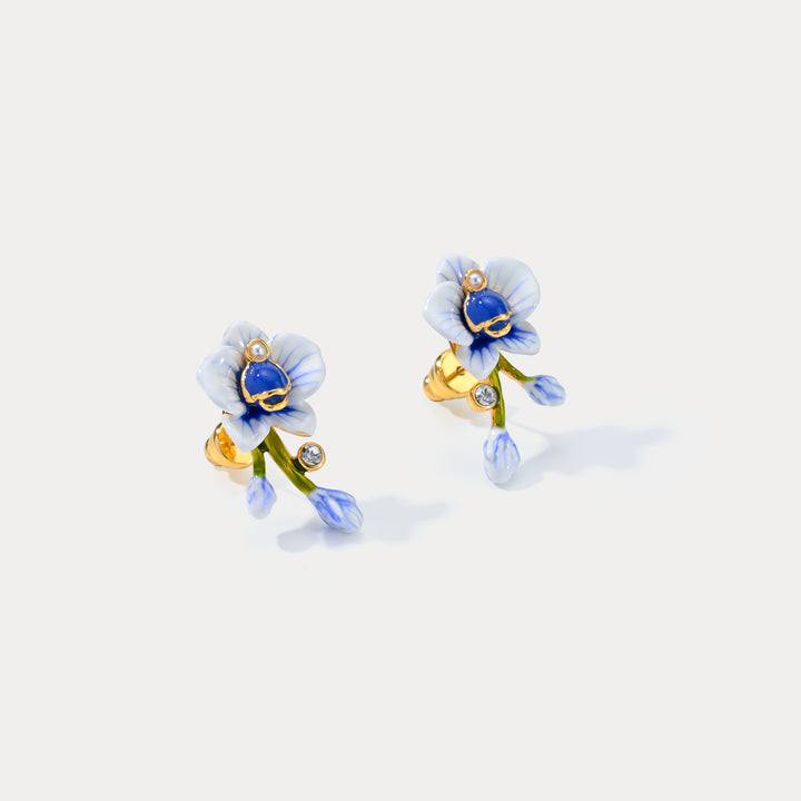 Selenichast Blue Orchid Earrings