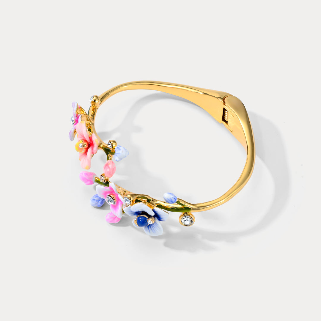 Enamel Orchid Bangle