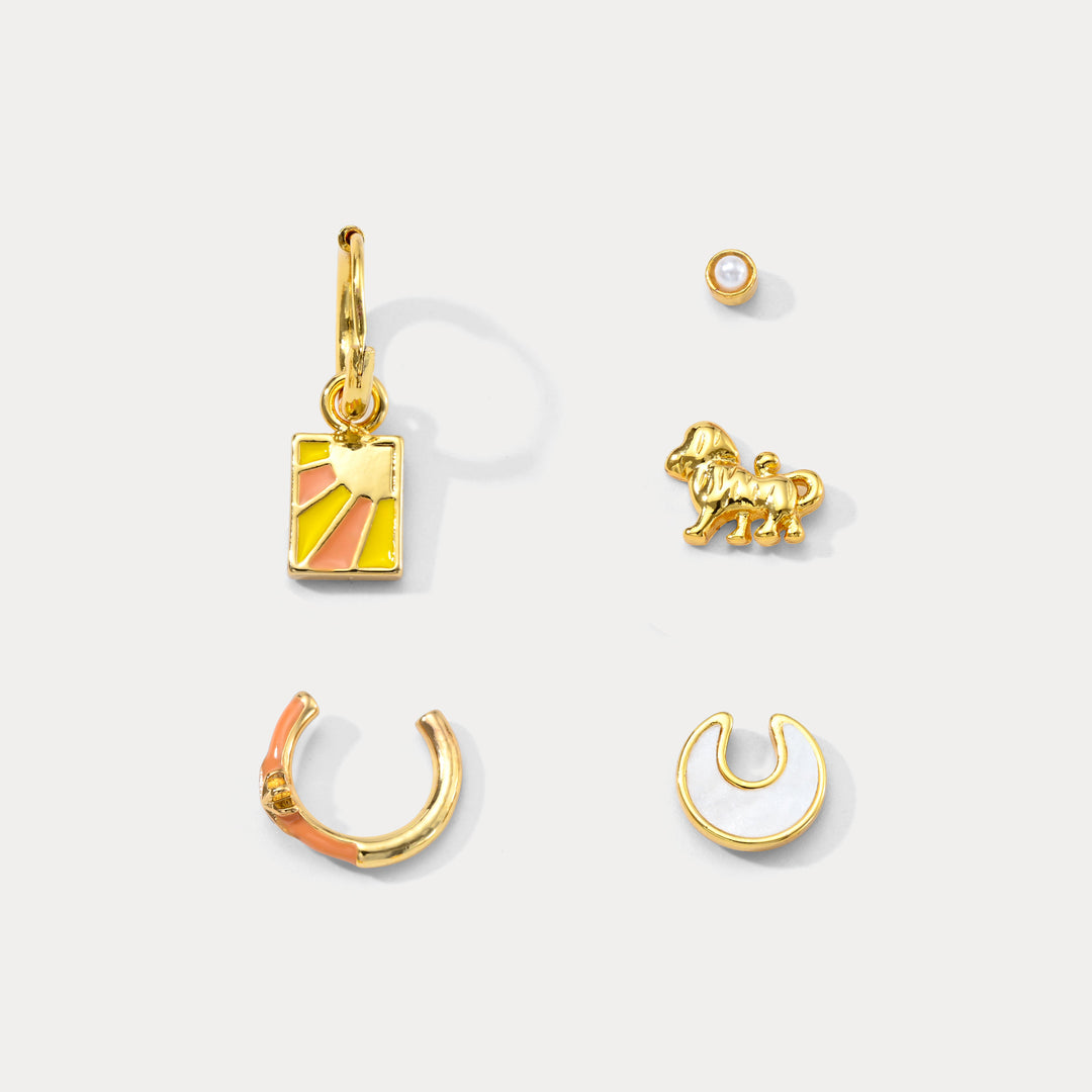 Selenichast Strength Tarot Card Earrings Set