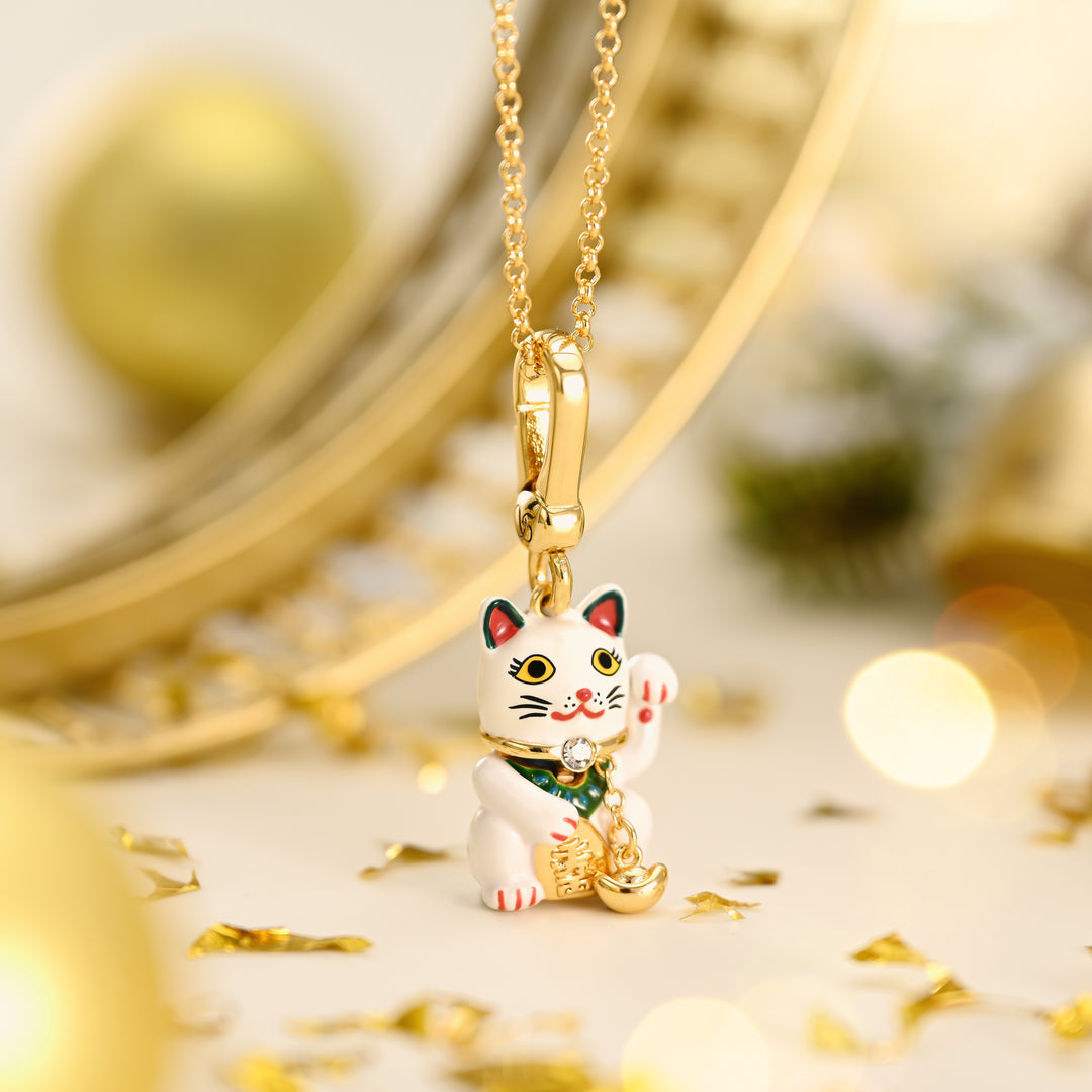 Lucky Cat Locket Necklace