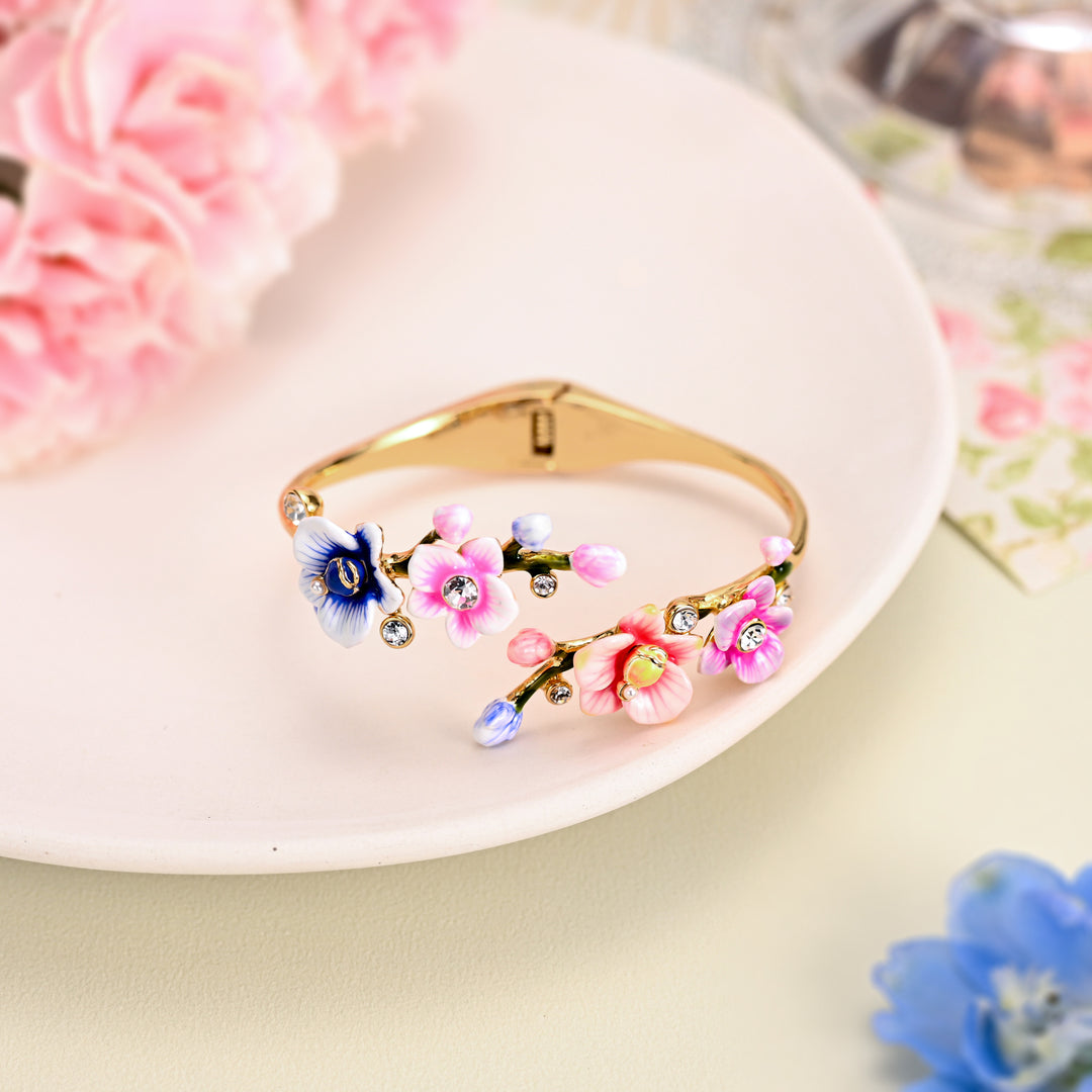 Enamel Orchid Bangle