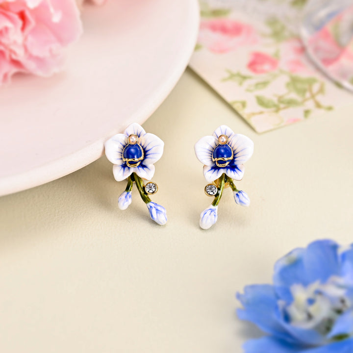 Blue Orchid Earrings