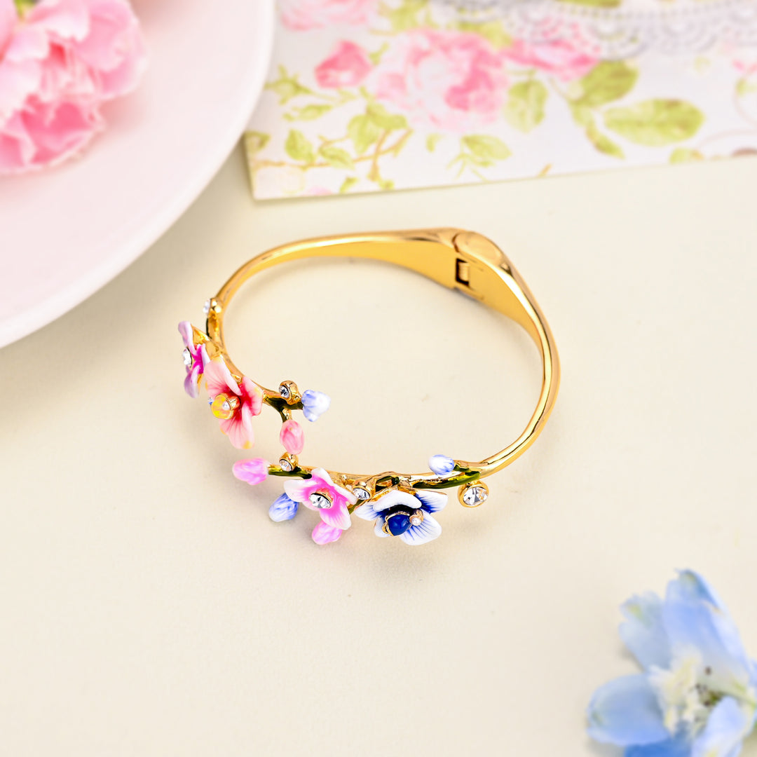 Enamel Orchid Bangle