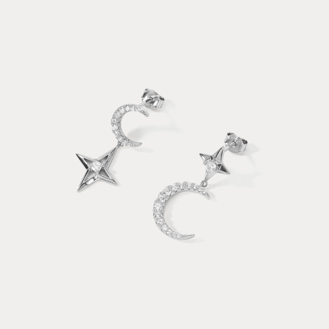 Selenichast Moon Star Earrings